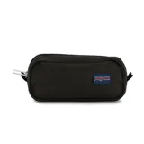 Cartuchera Jansport Large Accessory Pouch color negro con logo de la marca en el frente. Cuenta con doble compartimento con cierre de cremallera.