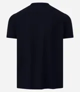 Polo de hombre de manga corta, color beige claro, con cuello mao y tapeta de dos botones.