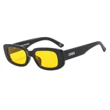 Lentes de sol rectangulares unisex, con montura gruesa de carey y lentes grises con filtro UV 400. Incluye estuche.