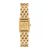 Reloj Michael Kors modelo Georgie, color dorado, con caja cuadrada de 22mm y pulsera de eslabones.