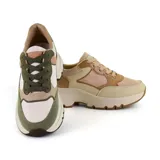 Championes urbanos Korium Krissin de color beige con detalles en marrón claro.