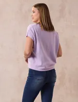 Buzo tejido color blanco, marca Ninety. Escote en V. Calado en escote y delantera.