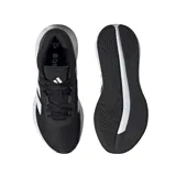 Championes de running Adidas Galaxy 7 W, color negro con las tres rayas distintivas de la marca en blanco. Cuentan con mediasuela Cloudfoam para amortiguación y suela de TPU.