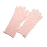 Guantes de tejido de punto en color rosado, con diseño sin dedos.