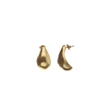 Pendientes de aleación de metales con baño de oro de 18k, con diseño en forma de gota.