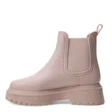 Botas de lluvia Miss Carol Vani color verde oliva, estilo Chelsea, con elástico lateral y suela track.