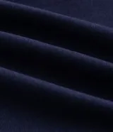 Pantalón palazzo azul marino amplio y fluido con pinzas frontales, confeccionado en mezcla de viscosa y lino.