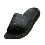 Ojotas Puma modelo Royalcat Comfort 2, color negro, con tira ajustable sobre el empeine y logo de la marca en relieve.