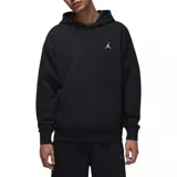 Canguro Nike Jordan Brooklyn Fleece de color negro, con capucha, bolsillo frontal tipo canguro y el logo Jumpman bordado en blanco en el pecho.