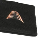 Par de muñequeras deportivas adidas Anthony Edwards color negro, con logo bordado en tono claro y diseño elástico para control de humedad.