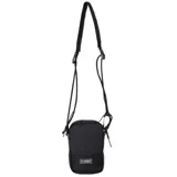 Bandolera pequeña Converse de diseño compacto y funcional, confeccionada en tejido resistente color negro. Cuenta con correa ajustable para llevar al hombro o cruzada, cierre principal y parche con logo de la marca en la parte frontal.