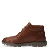 Botas de cuero Caterpillar modelo Trey 2.0, color marrón, con cierre de cordones y suela de goma texturizada.