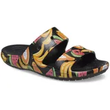 Sandalias Crocs Classic con estampado de frutas tropicales, con diseño de dos tiras y suela de goma.