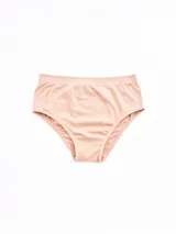 Bombacha alta color piel, de corte clásico y cobertura total.