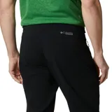 Pantalón de senderismo Columbia para hombre, color negro, con tecnología repelente al agua Omni-SHIELD. Presenta tejido elástico en cuatro direcciones, pernera recta, cinturón integrado, bolsillos laterales con cremallera y bolsillo cargo de seguridad con cremallera.