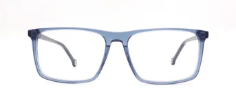 Armazón para lentes Triveo modelo 302/57, color celeste, de forma rectangular y fabricado en acetato.