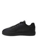 Championes urbanos Puma modelo Caven 2.0 para mujer, de color negro íntegro. Confeccionados con una parte superior de material sintético que incluye perforaciones en la puntera para mayor ventilación, cierre de cordones al tono y suela de goma. Su diseño está inspirado en la estética del básquetbol de los años 80.