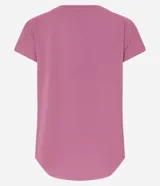 Remera deportiva Get Over de microfibra texturizada color rojo, con mangas cortas, cuello redondo y corte holgado.