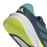 Championes de running Adidas Supernova Stride 2, color azul petróleo con detalles en verde menta y amarillo.