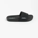 Chancletas O'Neill modelo Maverick II de color negro, con tira ancha superior perforada y logo de la marca en contraste.