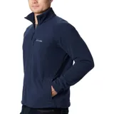 Campera polar de microfibra con cierre frontal completo, cuello alto, bolsillo en el pecho con cierre y bolsillos laterales con cierre. Diseño técnico de la marca Columbia.