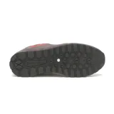 Championes de diseño casual Caterpillar, modelo Ventura, en color gris con detalles en rojo. Combinan capellada de gamuza con paneles de malla, cordones al tono, entresuela blanca y suela de goma.