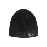 Gorro de lana tipo beanie de Corteiz, con diseño acanalado en dos tonos y logo bordado en la parte inferior.