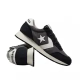 Championes Converse Omega Trainer de running, con capellada gris y detalles en gamuza negra. Logo Converse en blanco.