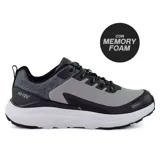 Championes Hi-Tec Iloz grises con detalles en negro, cordones negros y suela blanca con tecnología memory foam.