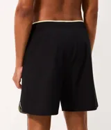 Bermuda deportiva Get Over de tejido ripstop, color gris, con cintura elástica, cordón ajustable, bolsillos laterales con cierre y estampa localizada.