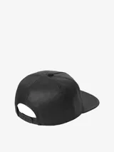 Gorra de béisbol Carhartt modelo Dean, color negro con visera plana y parche frontal con el logo de la marca.