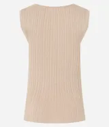 Blusa sin mangas de viscosa con efecto metalizado, color negro, bretel ancho y escote cuadrado.