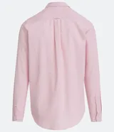 Camisa de manga larga Marfinno con cuello camisero y cierre frontal de botones. Confeccionada en tejido plano de lino y algodón.