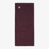 Cuello multifuncional Buff de lana merino color borgoña.