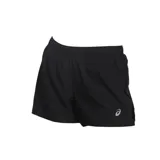 Short deportivo Asics de mujer, color negro con logo reflectivo en la pierna.