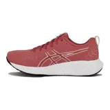 Championes de running Asics Gel-Excite 10 para mujer, en color rosado con detalles en blanco. Cuentan con capellada de malla transpirable, entresuela con tecnología AmpliFoam y suela de goma.