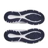 Championes de running Under Armour negros con detalles en azul y logo blanco.