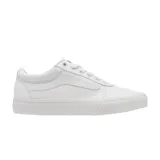Championes Vans modelo Ward, de diseño clásico en color blanco total, confeccionados en lona resistente con la icónica banda lateral y suela de goma vulcanizada.