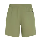 Short de baño verde con cintura elástica ajustable con cordón y logo de la marca O'Neill estampado en blanco en la pierna izquierda.