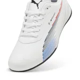 Championes Puma BMW MMS Neo Cat 2.0, color blanco con detalles en azul y rojo.