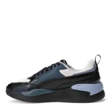 Championes Puma X-Ray 2 Square de hombre, con capellada de cuero sintético azul marino, detalles en gris, blanco y rojo.