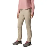 Pantalón de senderismo color beige, con tecnología Omni-Shield y Omni-Shade. Presenta rodillas articuladas, bolsillos funcionales y puños ajustables con broches a presión.