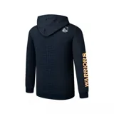 Canguro azul marino con textura de piel de serpiente y logo de los Golden State Warriors estampado en el pecho.