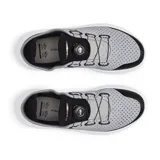 Championes de entrenamiento Under Armour SlipSpeed Trainer, color gris con detalles en negro y suela blanca. Cuentan con capellada perforada transpirable, sistema de ajuste BOA y diseño de talón convertible.