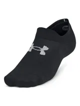 Pack de seis pares de medias tobilleras Under Armour de color negro con el logo de la marca en gris en la parte superior del empeine.