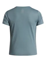 Remera deportiva Under Armour de manga corta, confeccionada en tejido técnico ligero y transpirable con textura acanalada sutil. Presenta cuello redondo y corte clásico, diseñada para optimizar la absorción del sudor y el secado rápido.