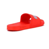 Sandalias Quiksilver modelo Venice para hombre, color rojo, con tira ancha en el empeine decorada con el logo de la marca en relieve y contorno en gris y blanco.