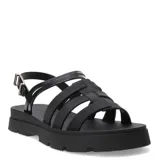 Sandalias de plataforma Zaxy modelo Club, color negro, con diseño de tiras entrelazadas y cierre mediante hebilla lateral.