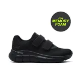 Championes deportivos American Sport modelo Elliot, color negro, con cierre de doble velcro y tecnología Memory Foam en la plantilla. Presentan suela antideslizante y diseño de tejido transpirable.