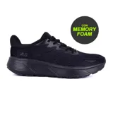 Championes deportivos American Sport Wellington color negro, con capellada de mesh y detalles sintéticos, ajuste con cordones y suela de goma.